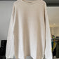 90s Cream Tonal Striped Knit Jumper (~XXL~)