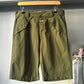 Early 2000s Khaki Green Flap Pocket Shorts (34)