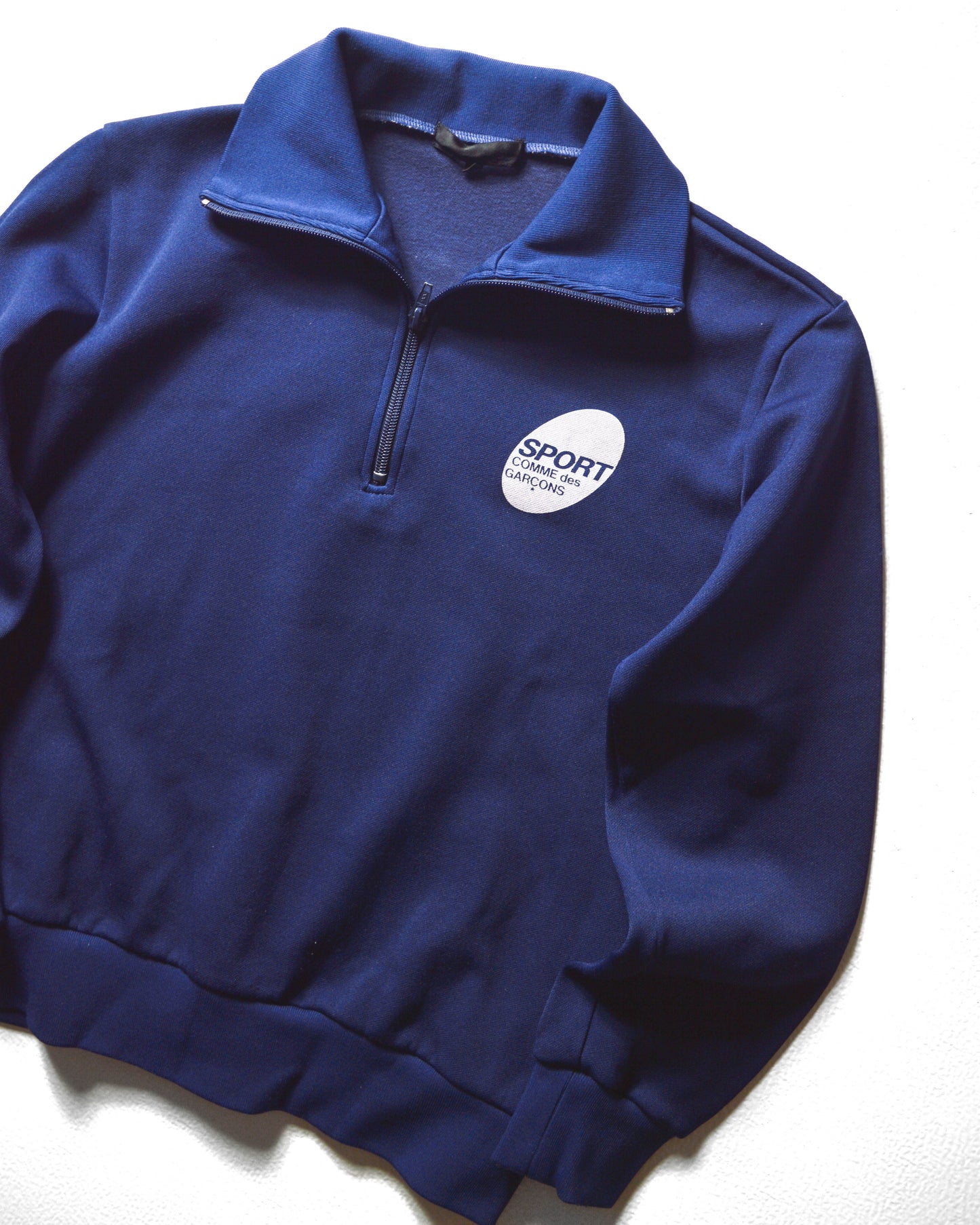 Sport SS03 Navy Logo Quarter Zip Track Jumper (XS~S)