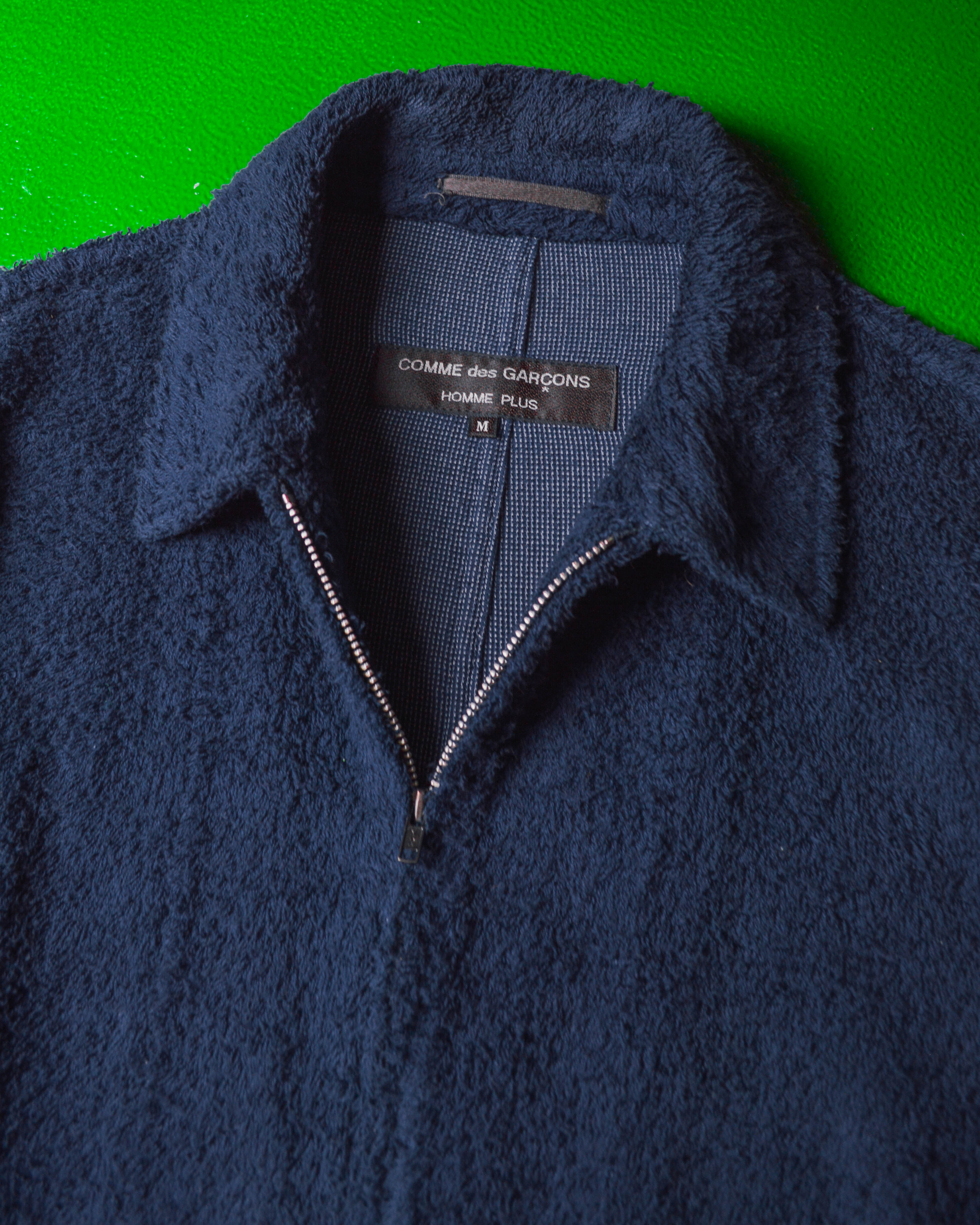 Comme des Garcons CdG Homme Plus Vintage SS 1996 Navy Terry Fleece Work Jacket M shop.allenreji
