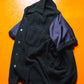 1996 Black Terry Contrast Sleeve Panel Boxy Shirt (~L~)