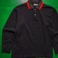 1996 Contrast Collar End Wool Longsleeve Polo (~S~)