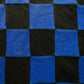 1999 Panelled Squares Textured Blue Black T-shirt (~M~).