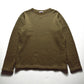 Olive Heavy Weight Silver Contrast Stitch Jumper (M~L)