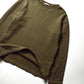 Olive Heavy Weight Silver Contrast Stitch Jumper (M~L)