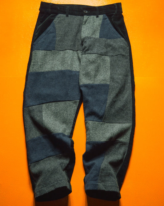 A/W 21 Corduroy Patchwork Front Panel Pants (32~34)
