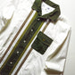 SS03 Green Lapel Strip White LS Shirt (M)