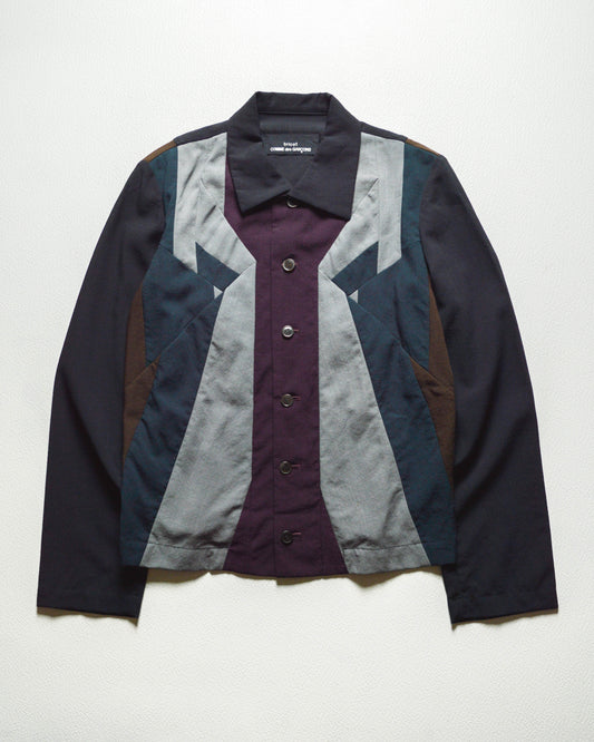 1996 Abstract Panelled Black / Teal / Purple Light Jacket