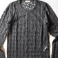 2000 Black Floral Lace Longsleeve Nylon Rayon Poly Blend Knit Top