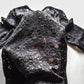 2000 Black Floral Lace Longsleeve Nylon Rayon Poly Blend Knit Top
