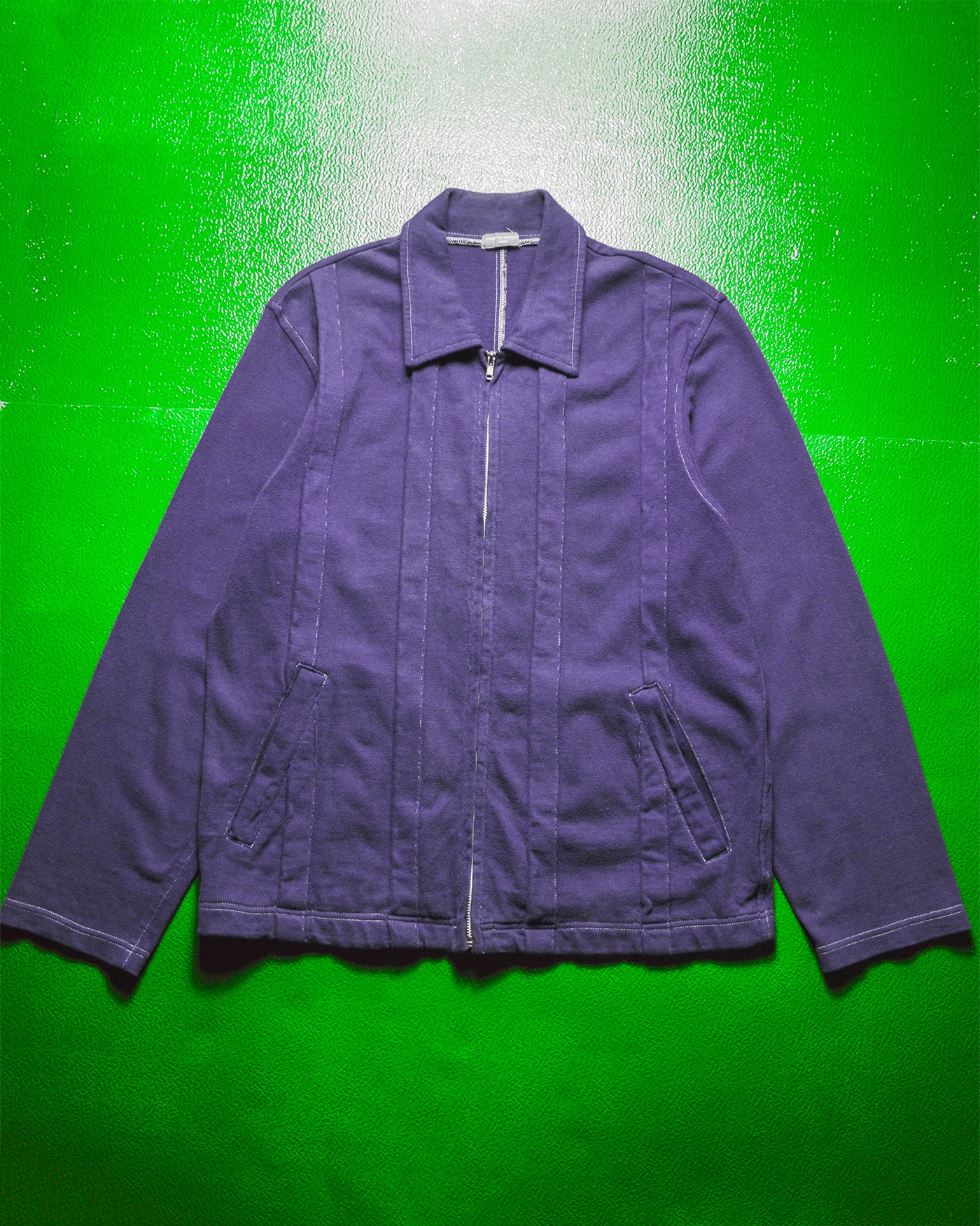 Comme des Garcons / Cdg Homme 1999 Contrast Stitch Purple Panelled Zip ...