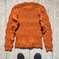 Autumn 1997 Orange Lilac Wavy Cut Jacquard Knit Sweater / Jumper (S~M)