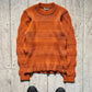 Autumn 1997 Orange Lilac Wavy Cut Jacquard Knit Sweater / Jumper (S~M)