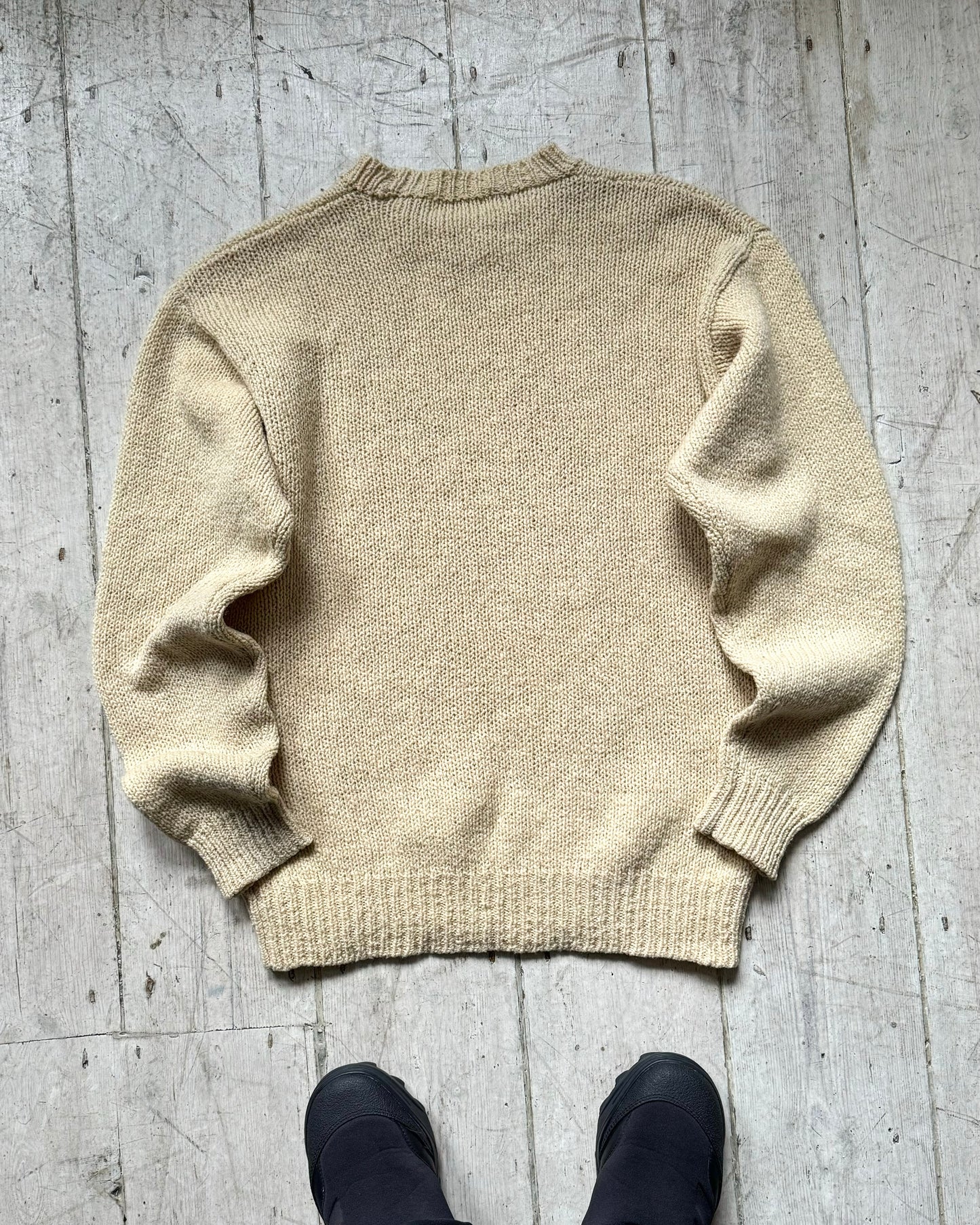 Cream Boxy Knit Jumper (~M~)