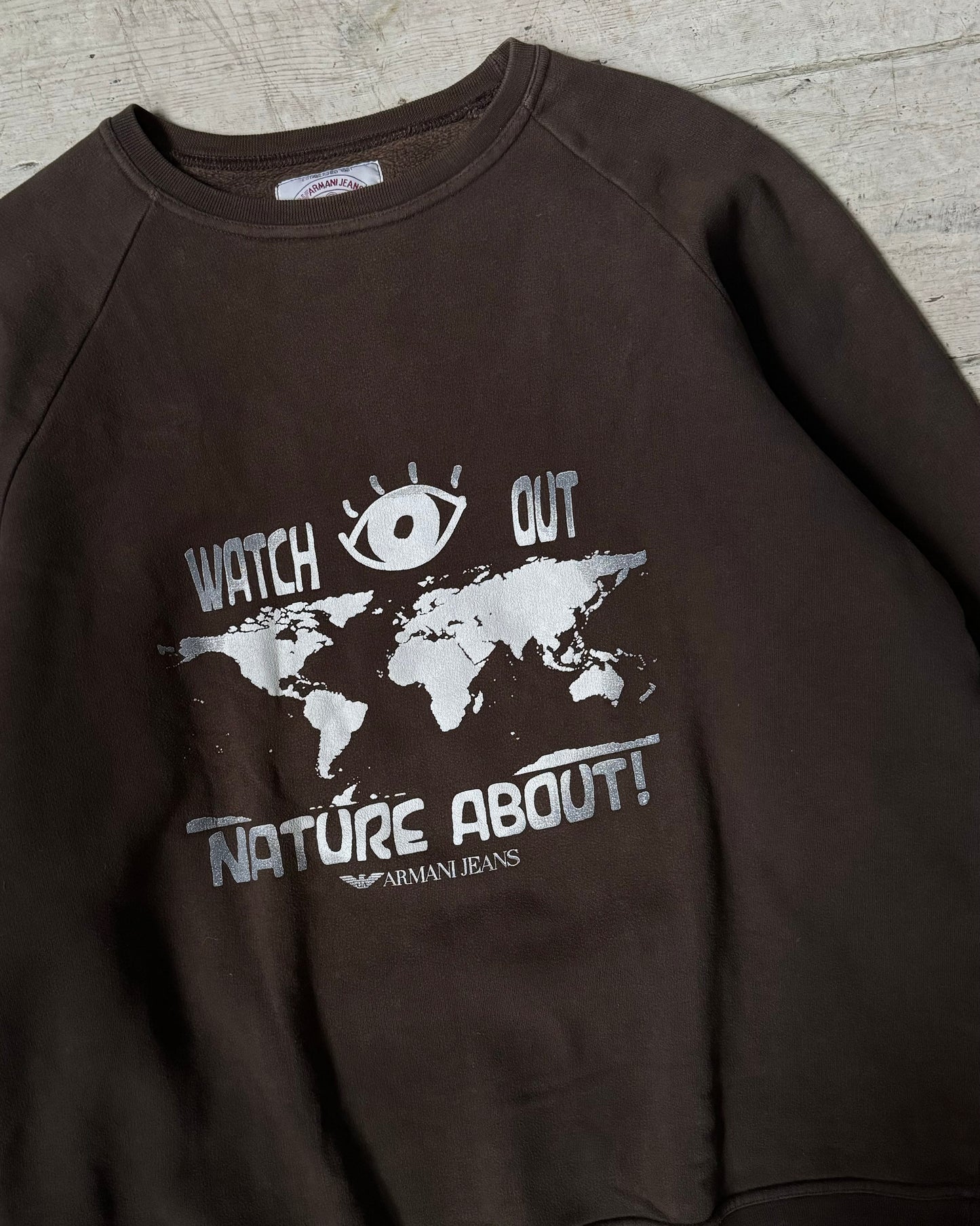 90s “Watch Out Nature About” Graphic Jumper (M~L)