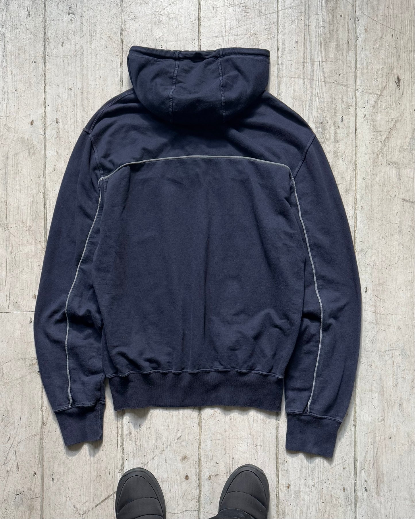 SS07 Navy Piping Hoody (M~L)