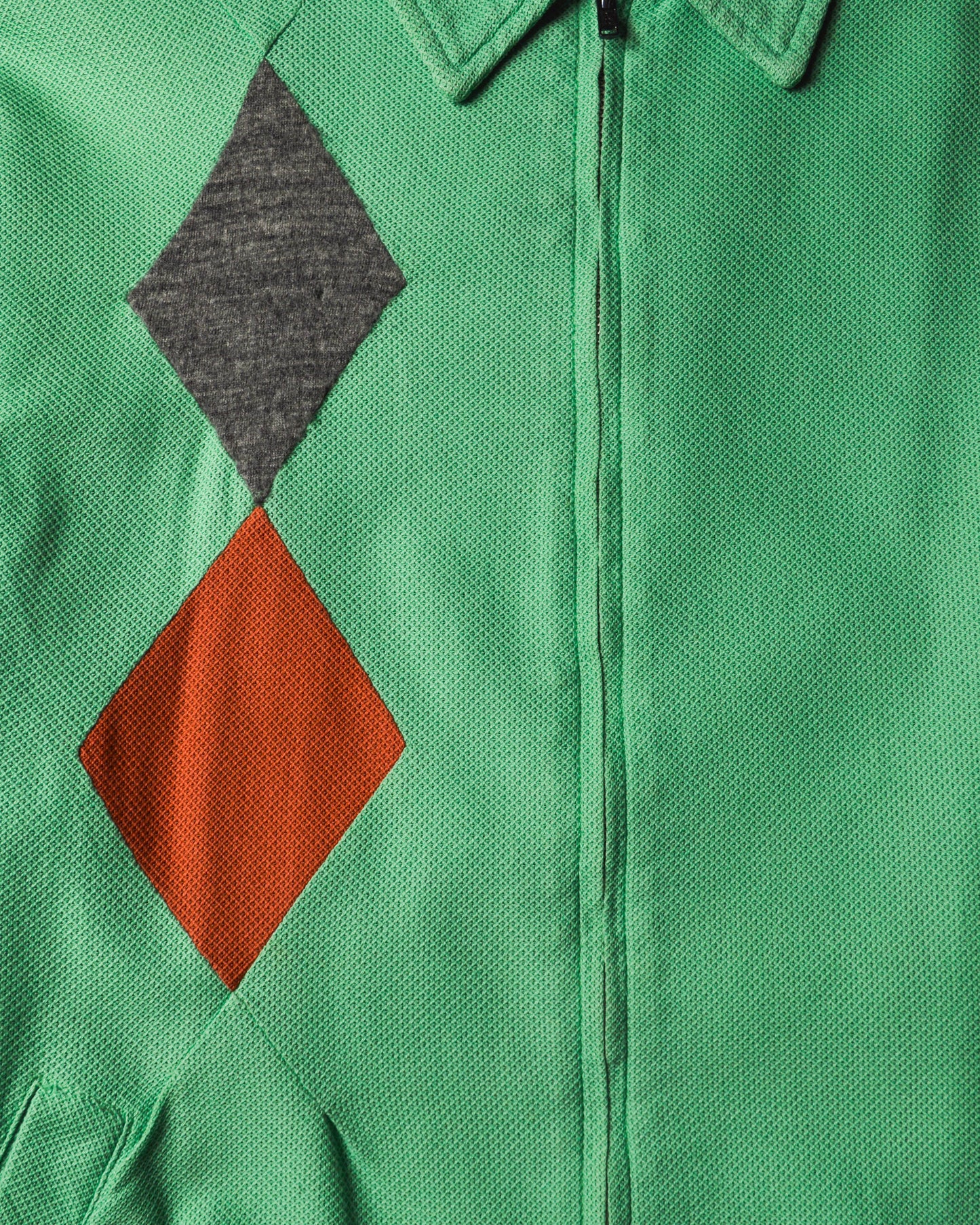 90s Mint Green Diamond Panel Work Jacket (~S~)