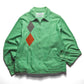 90s Mint Green Diamond Panel Work Jacket (~S~)