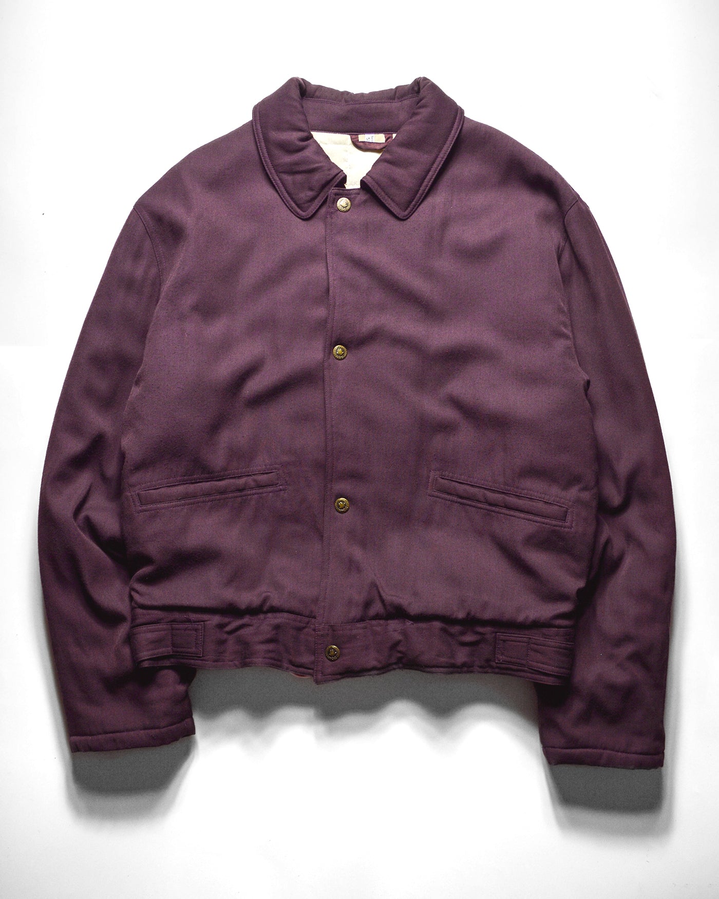 80s Plum Purple  Padded Work Jacket (~L~)