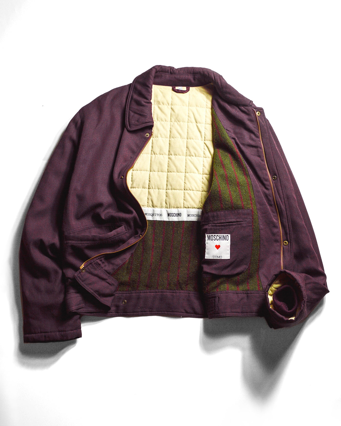 80s Plum Purple  Padded Work Jacket (~L~)