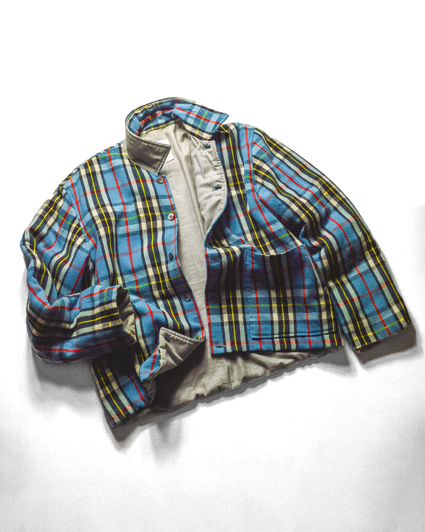 Reversible 1997 White Label Blue Plaid Jacket (~M~)