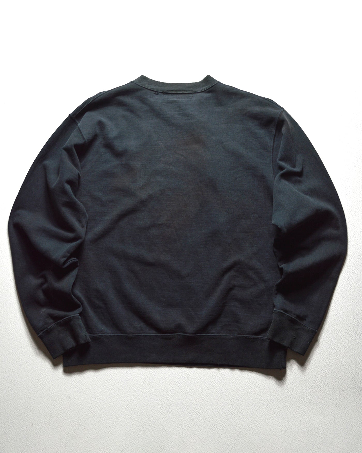 Dual Zip Asymmetrical Washed Black Distressed Jumper (M)