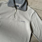 White / Grey Contrast Collar Quarter Zip Fleece Jumper (M~L)