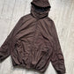 2000s Fleece Lined Asymmetrical Panelled Multi Pocket Brown Jacket (~XL~)