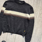 90s Grey Brown Cream Centre Stripe Knit Jumper  (~L~)