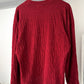 Blood Red Crinkle Process Sweatshirt / Jumper (~L~)