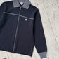 Early 2000s Black Zip Up Polo Knit Cardigan (M~L)