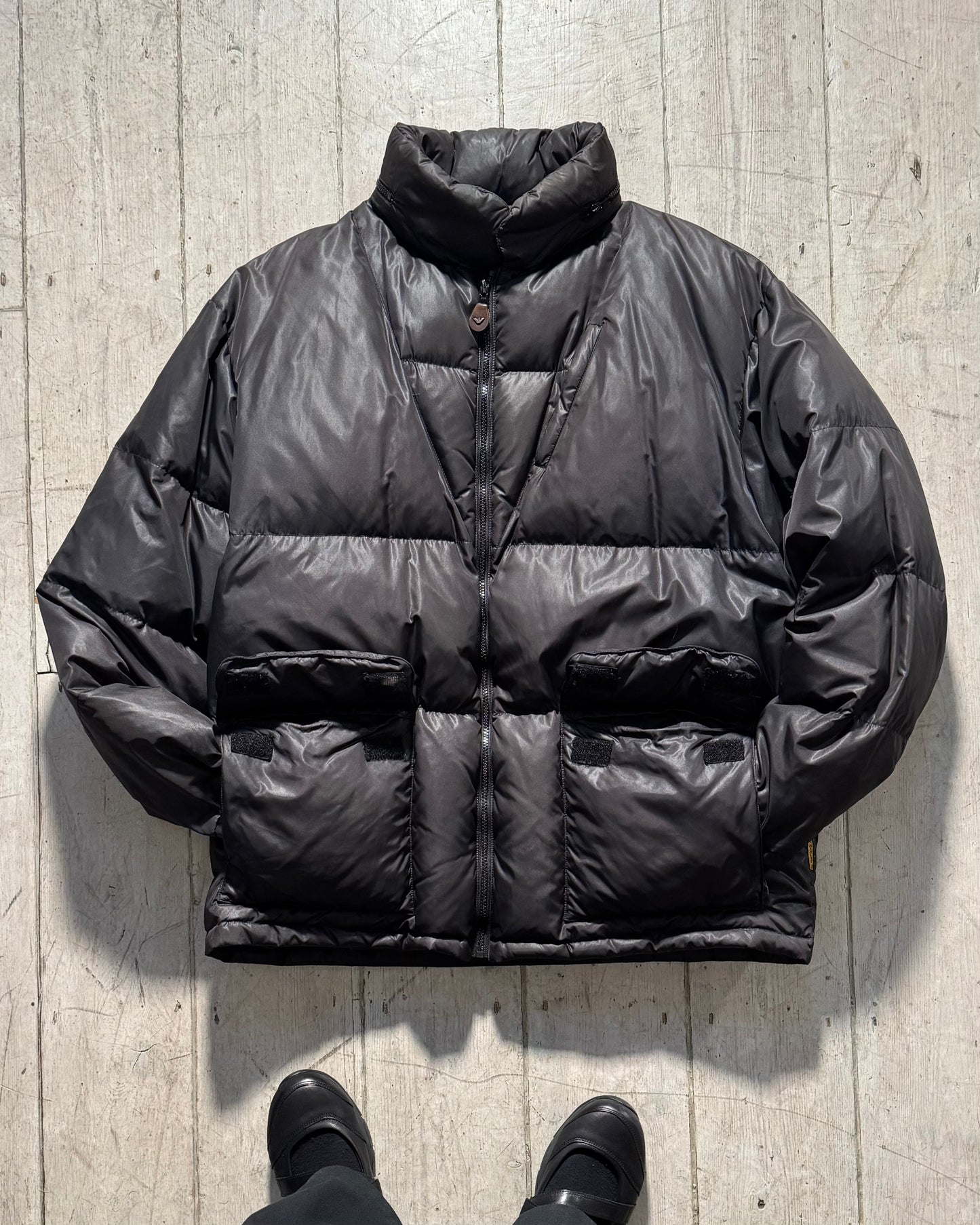 90s Black Puffer Jacket (~XL~ )