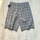 Grey Orange Blue Plaid Shorts (32)