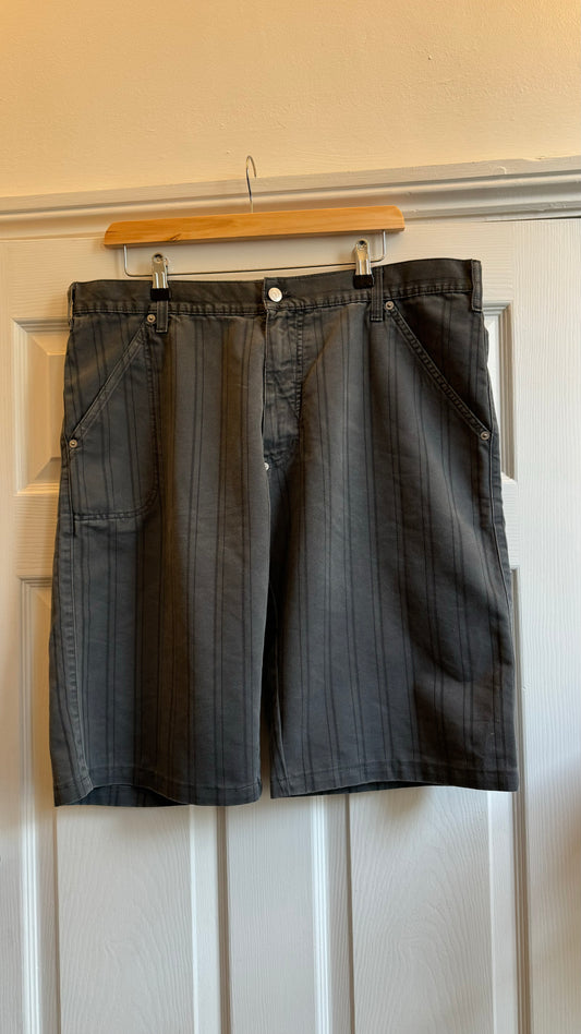 Armani shorts and CdG zipper shirt