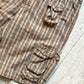 Beige Plaid Multi Pocket Shorts (33-35)