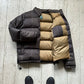 Grey Brown / Mocha Micro Plaid Puffer Jacket (M & L)