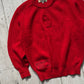 80s Maillaparty Red Submariner Style Henley Collar Knit Jumper  (S~M)