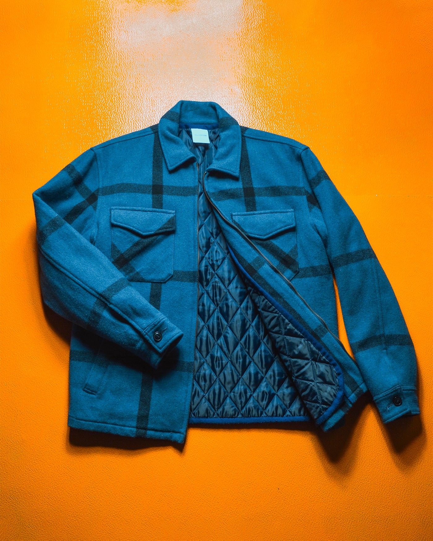 GOODENOUGH 90s Lined Wool Blue Check Jacket (~M~) – shop.allenreji