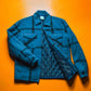 90s Lined Wool Blue Check Jacket (~M~)