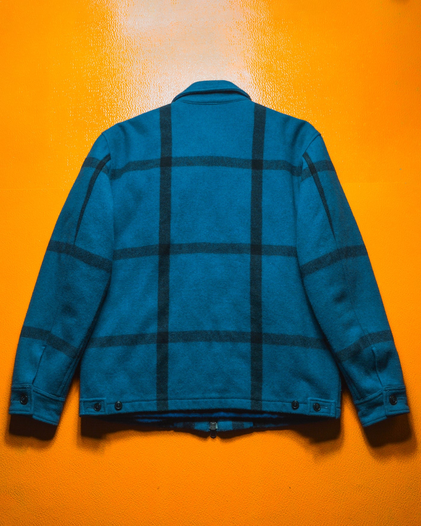 GOODENOUGH 90s Lined Wool Blue Check Jacket (~M~) – shop.allenreji