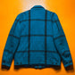 90s Lined Wool Blue Check Jacket (~M~)