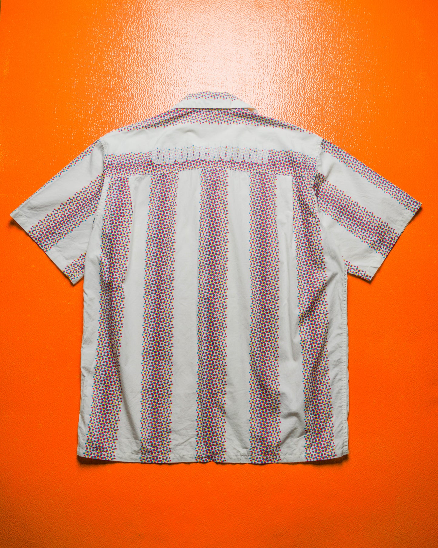 Early 2000s Striped Polka / Halftone / Bokeh Effect Shirt  (~L~)