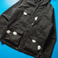 2000s Washed Black Asymmetrical Hooded Jacket (S~M)