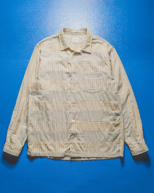 90s Patchwork Check Longsleeve Shirt (~M~)