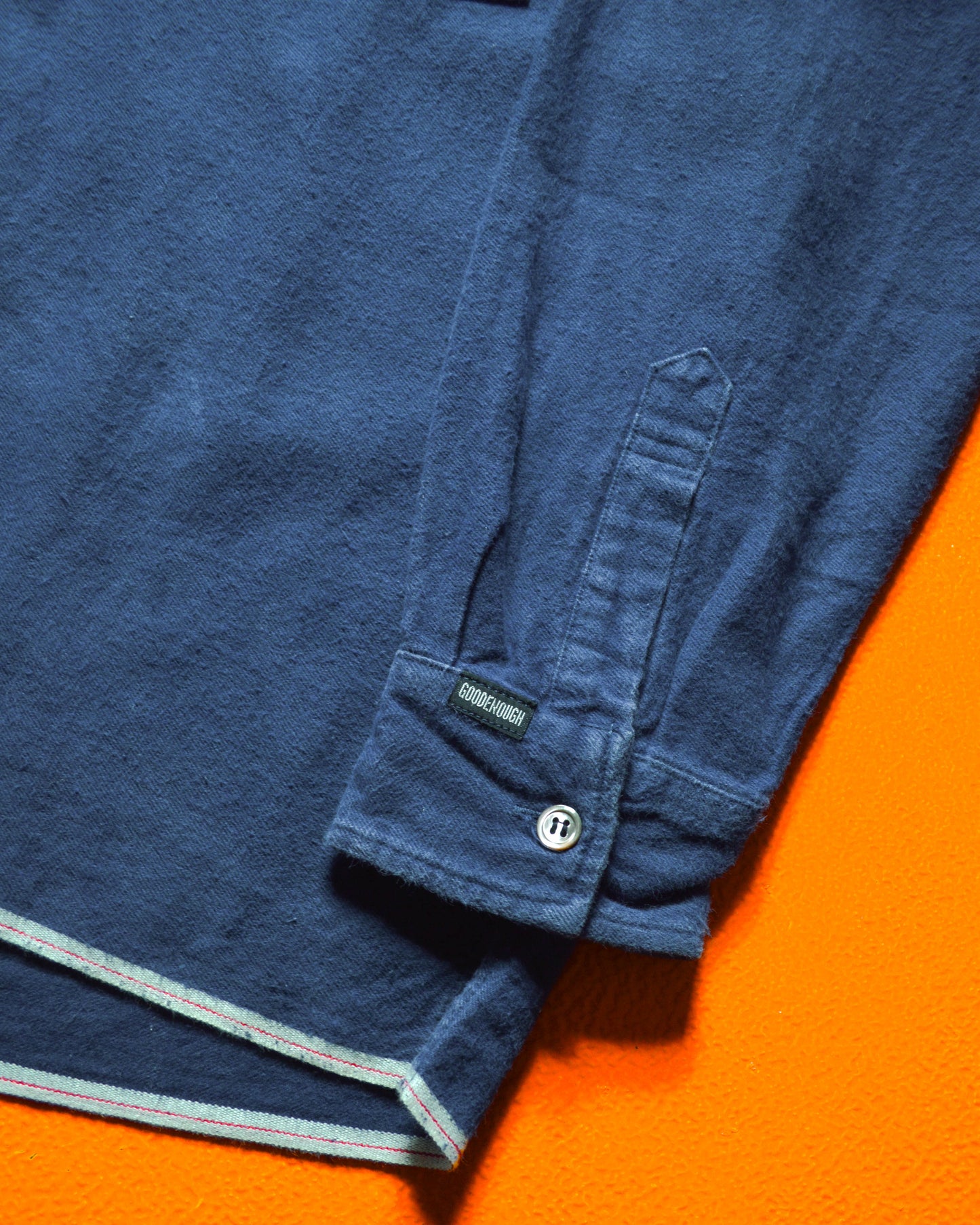 90s Selvedge Style Trim Longsleeve Shirt (~M~)