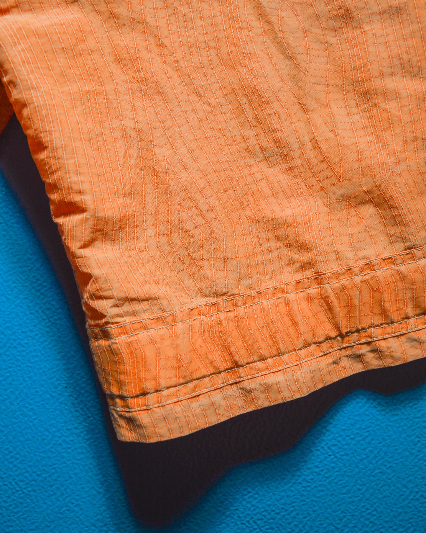 2005 Orange Grain Stitch Pattern Parachute Jacket(~L~XL)