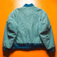 80s Soft Blue Wool  Cashmere  Poly Bomber Jacket (~L~XL)