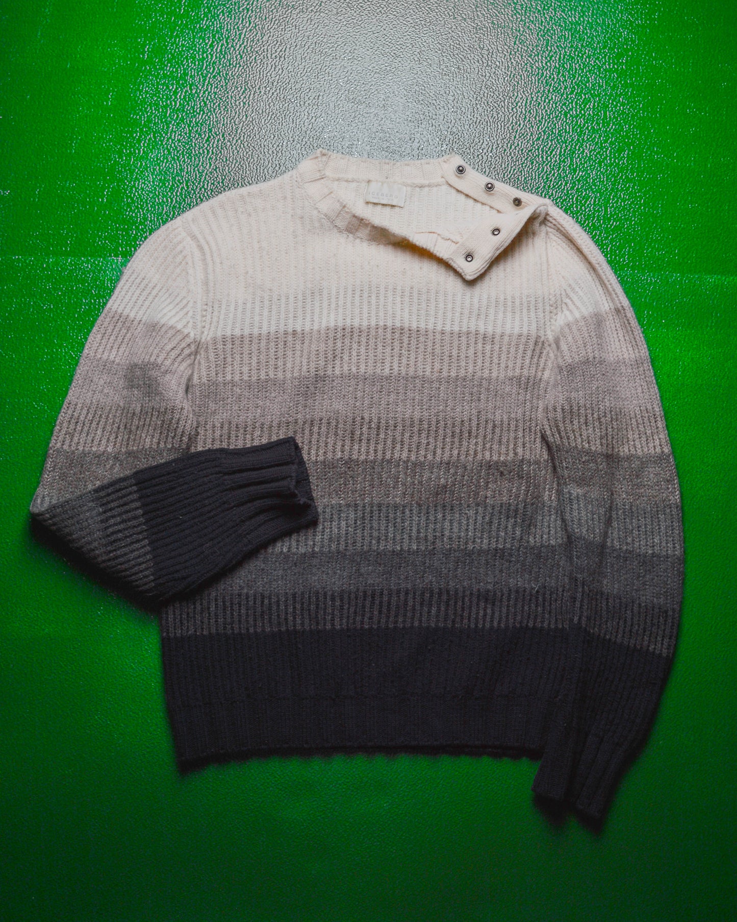 Greyscale Gradient Striped Knit (~M~)