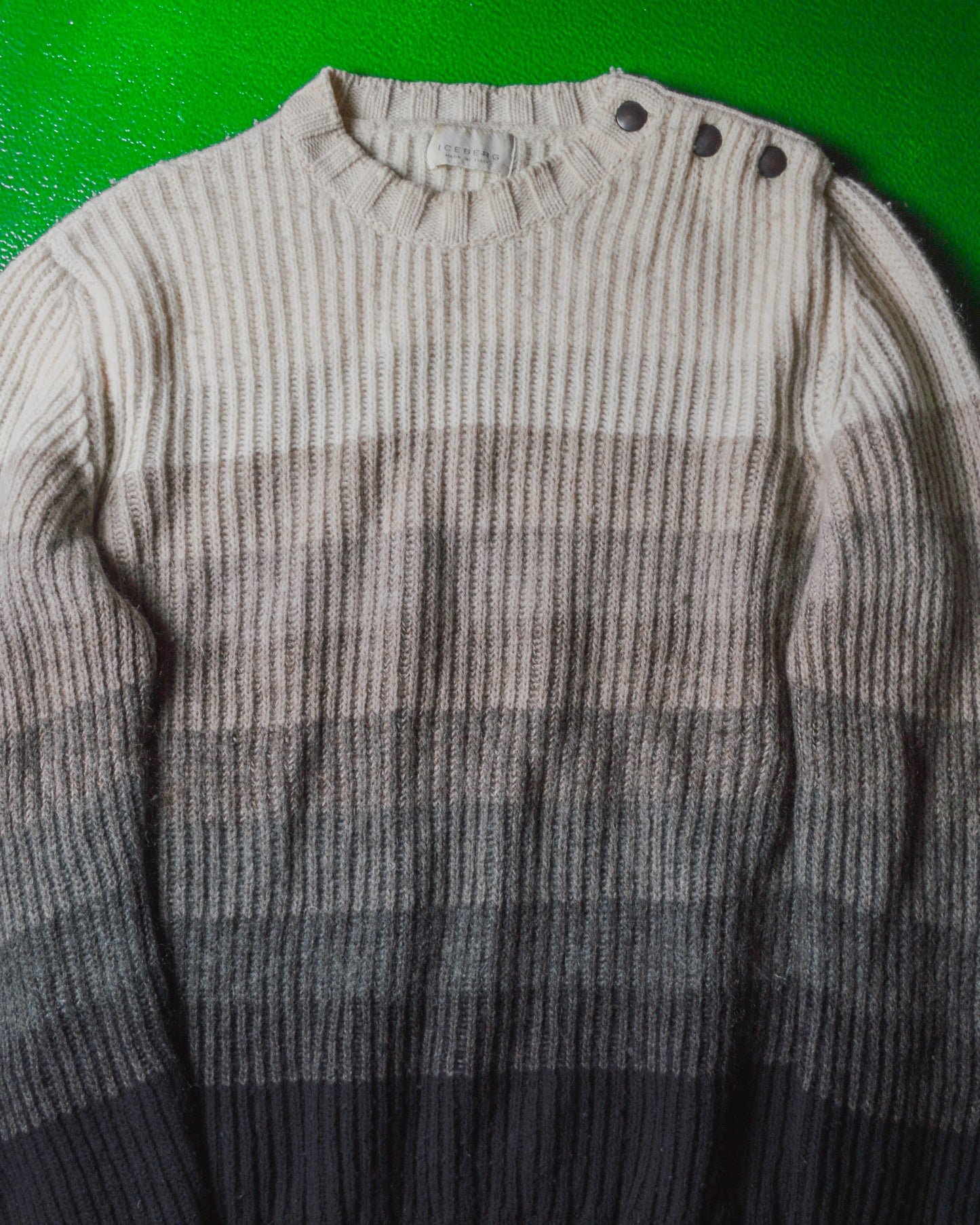 Greyscale Gradient Striped Knit (~M~)