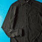 90s Black Tonal Mesh Textured Shirt (~M~)